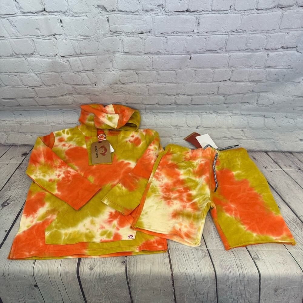 Appaman 2 Piece Orange Tie-Dye Outfit